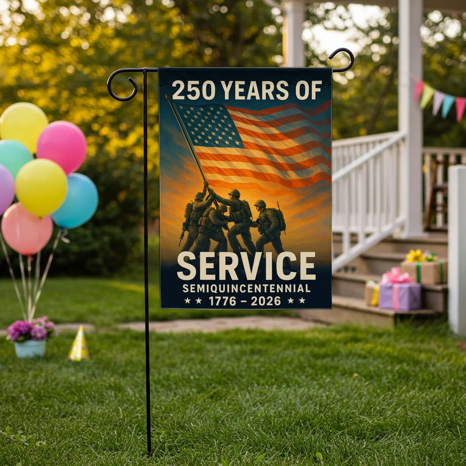 250 Years Of Service Garden Flag 12''x18'' Twin-Side Printing
