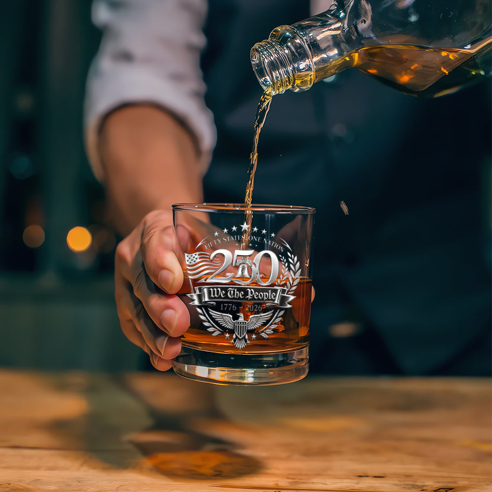America 250 Patriotic Whiskey Glass Limited Edition