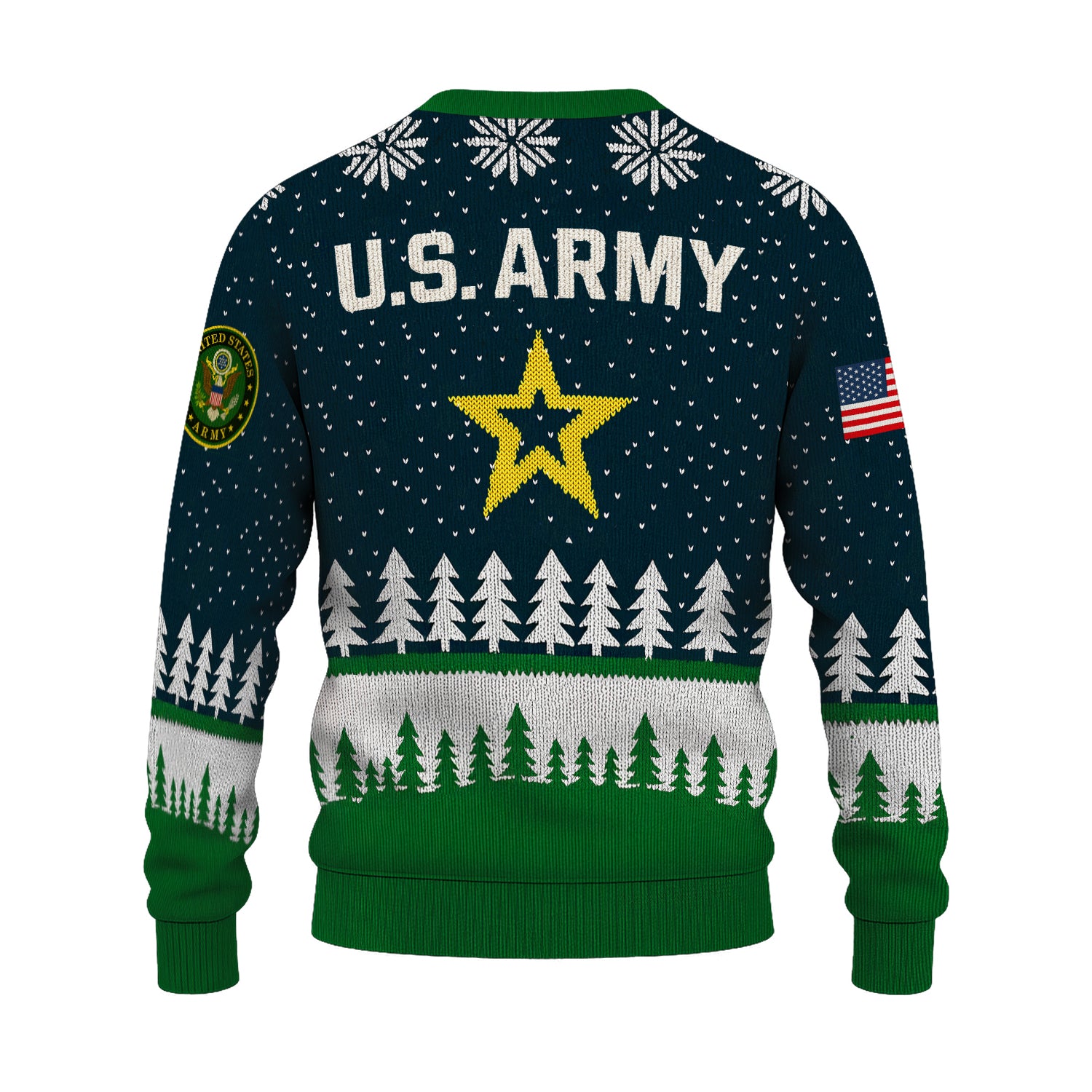 US Army Santa Cloud Christmas Ugly Christmas Sweater