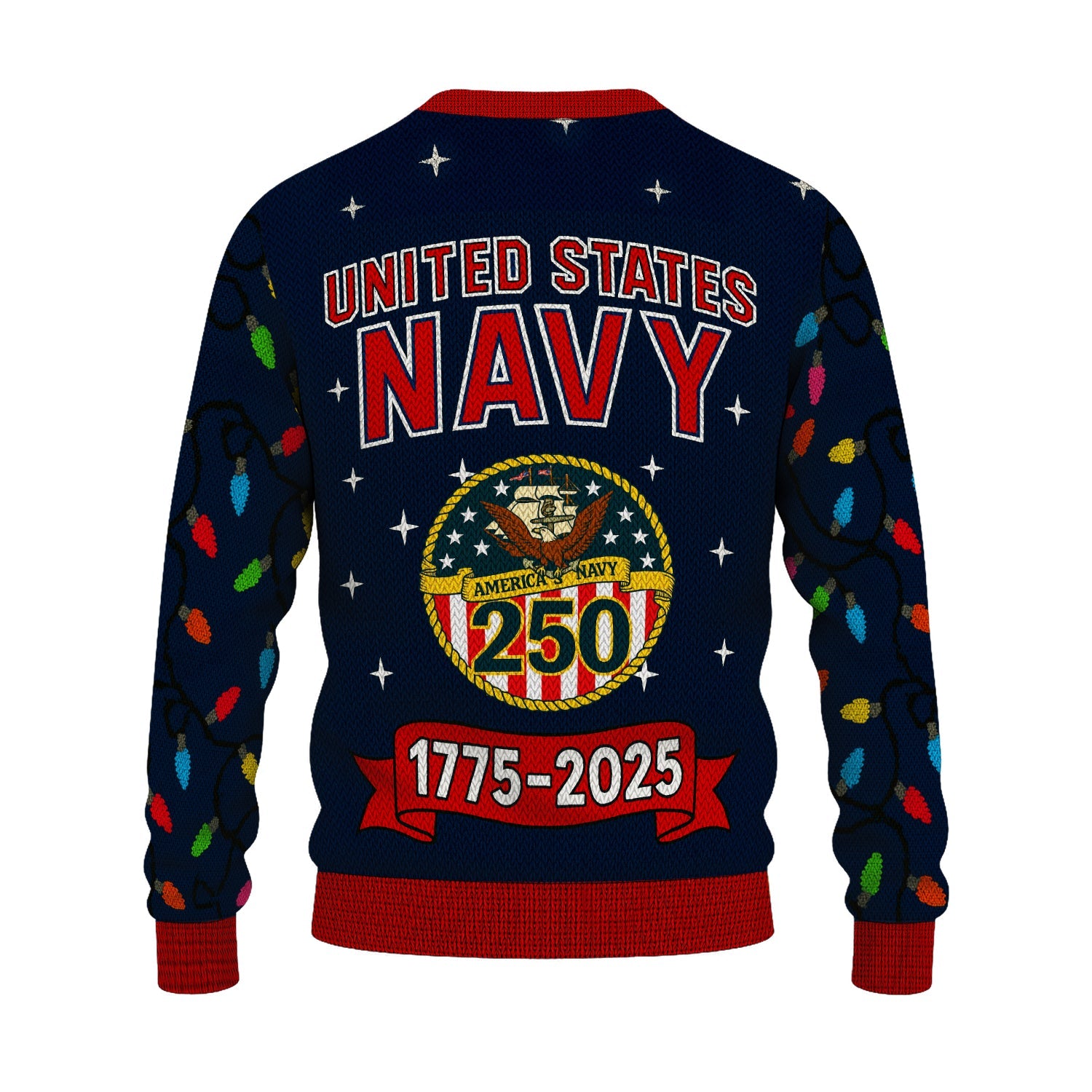 US Navy 1775 - 2025 Christmas Ugly Sweater