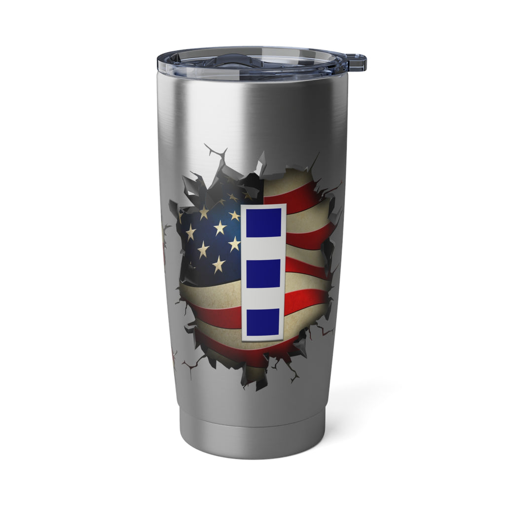 US Navy W-4 Chief Warrant Officer 4 W4 CW4 Warrant Officer 3D Break Effect Vagabond 20oz Tumbler