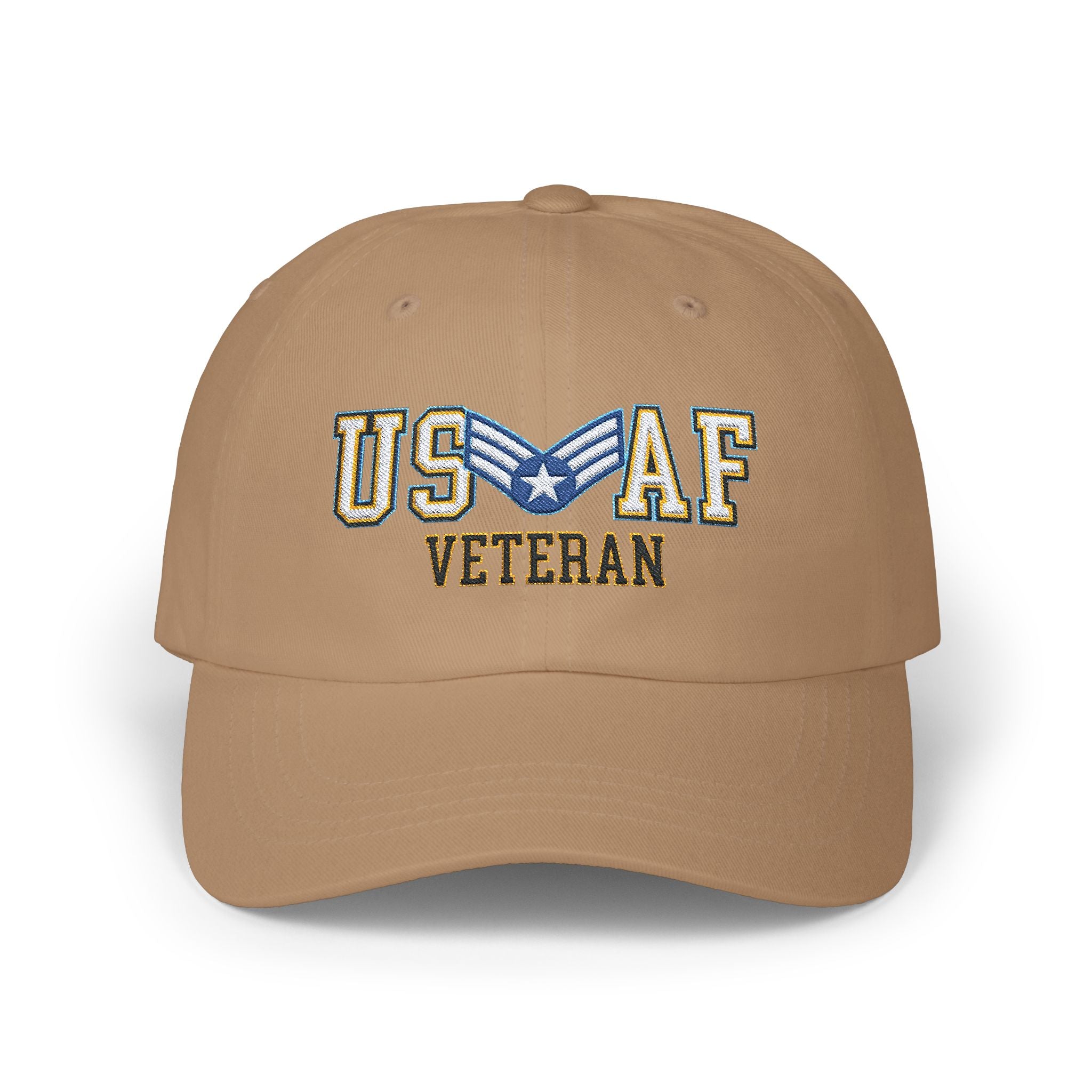 US Air Force E-4 Buck Sergeant Veteran Embroidered Classic Dad Cap