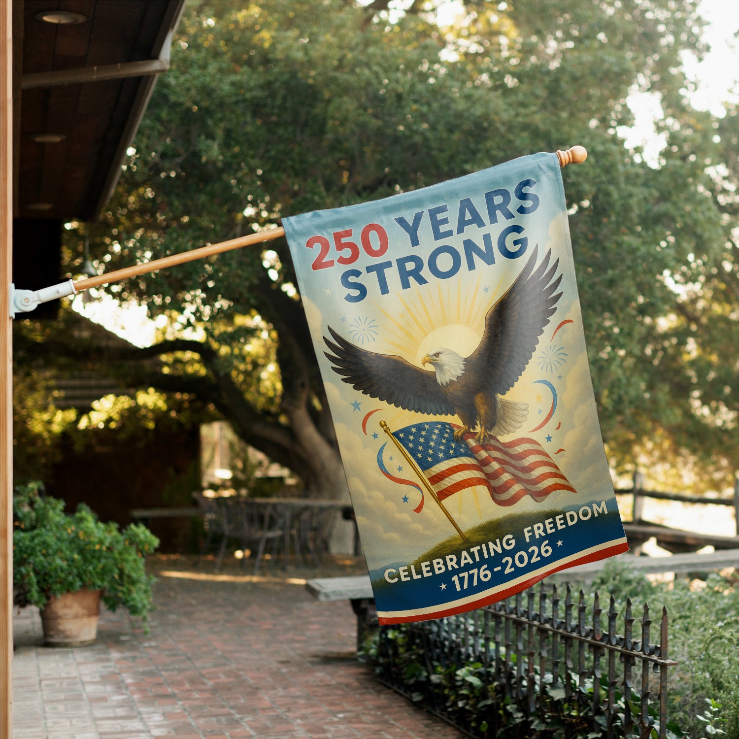 250 Years Strong House Flag 28''x40'' Twin-Side Printing