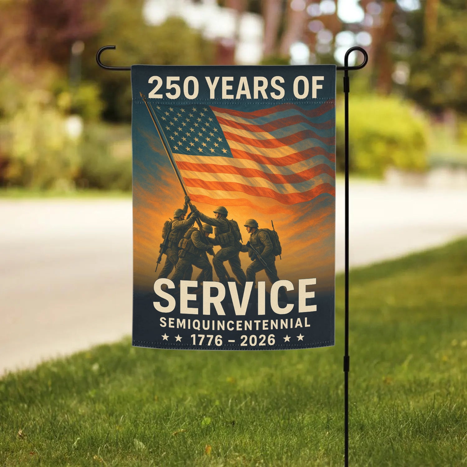 250 Years Of Service Garden Flag 12''x18'' Twin-Side Printing