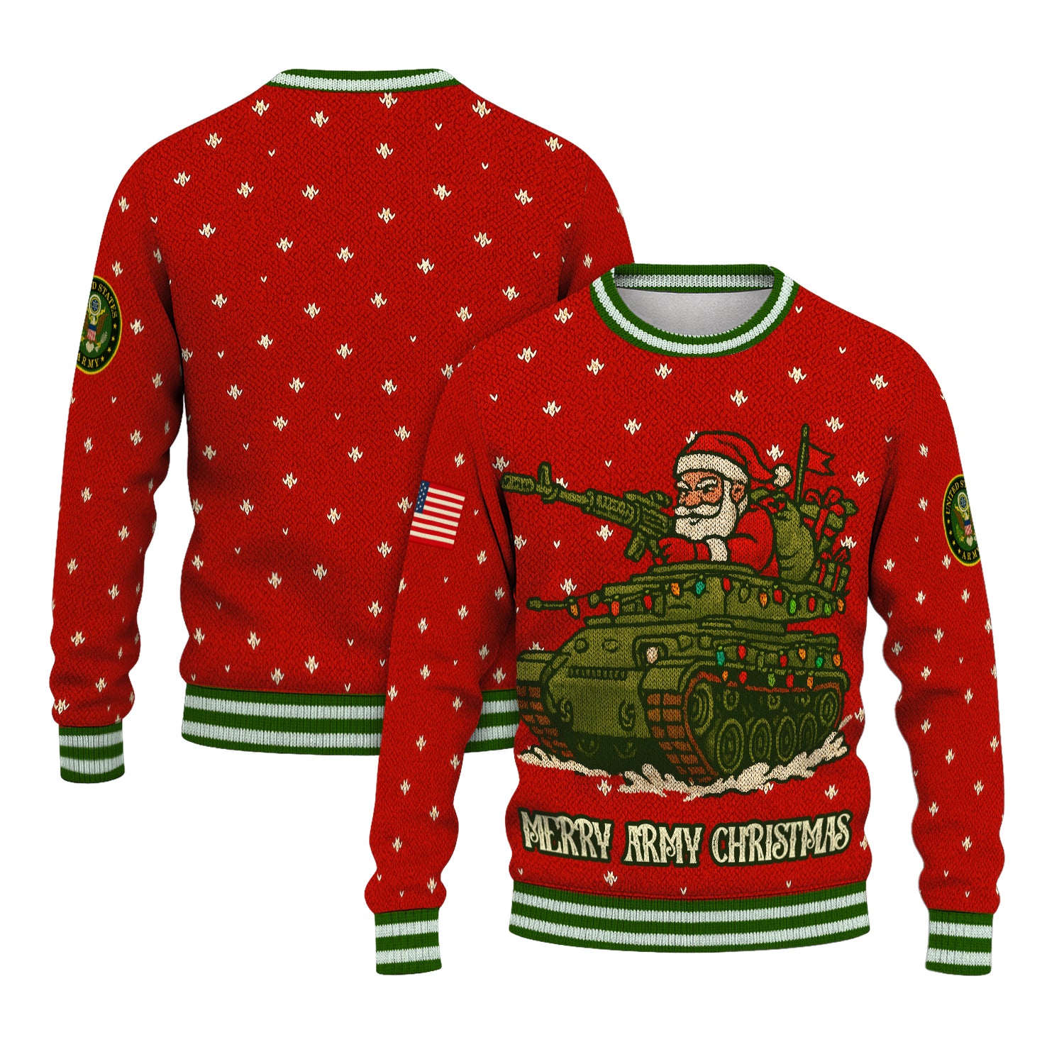 Merry Army Christmas Ugly Christmas Sweater