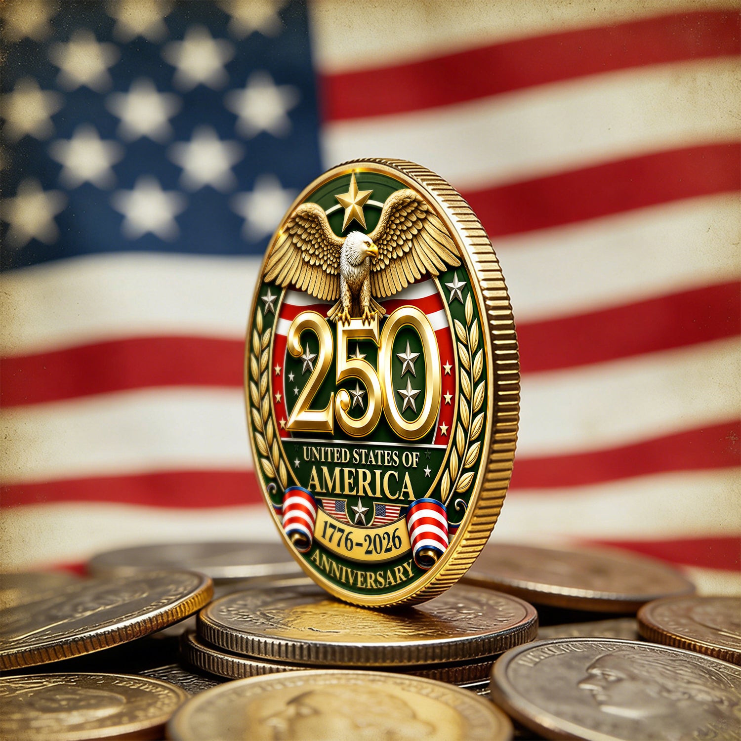 Custom U.S. Army 250th Anniversary Challenge Coin Gift
