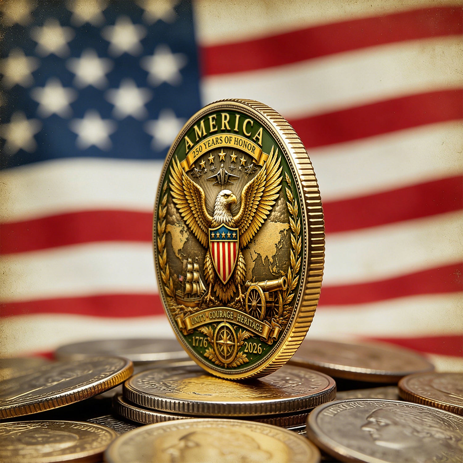 Custom Army Challenge Coin With Name Rank And Text