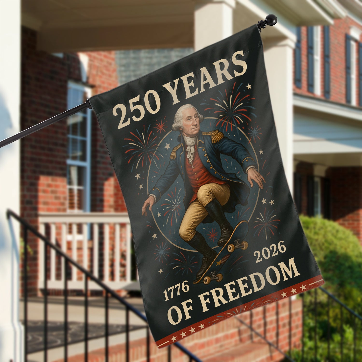 250 Years Of Freedom House Flag 28''x40'' Twin-Side Printing