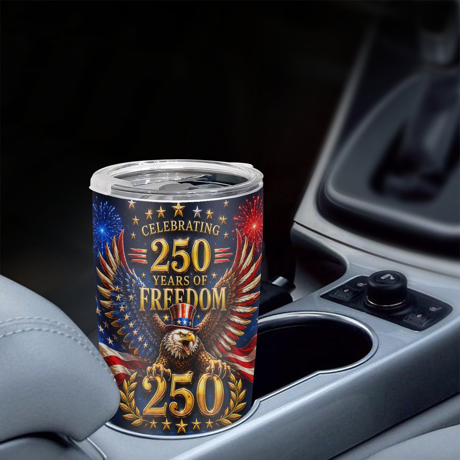 America 250 Years of Freedom Eagle 20oz Tumbler Patriotic Gift