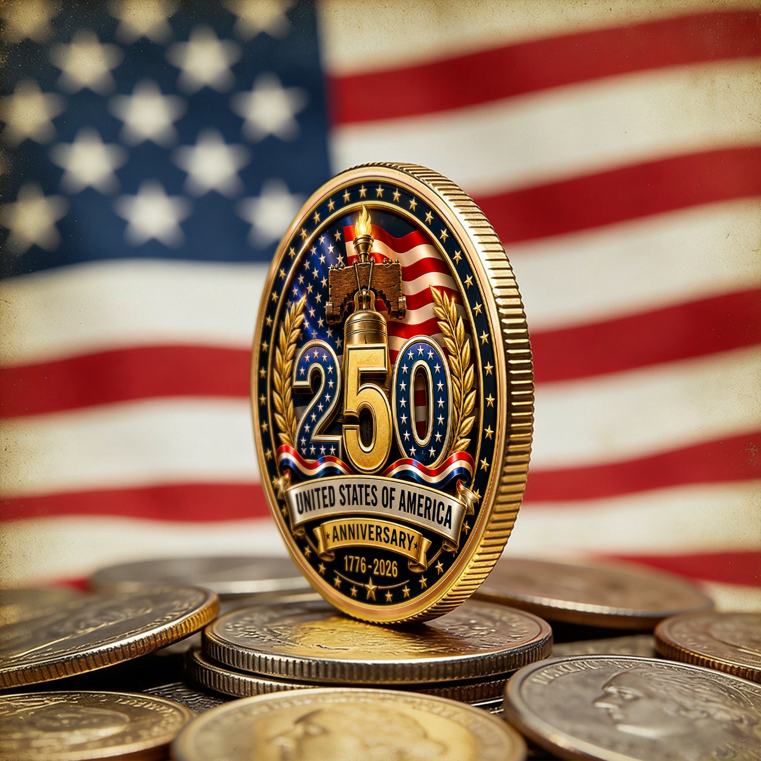 United States Of America 250th Anniversary Challenge Coin