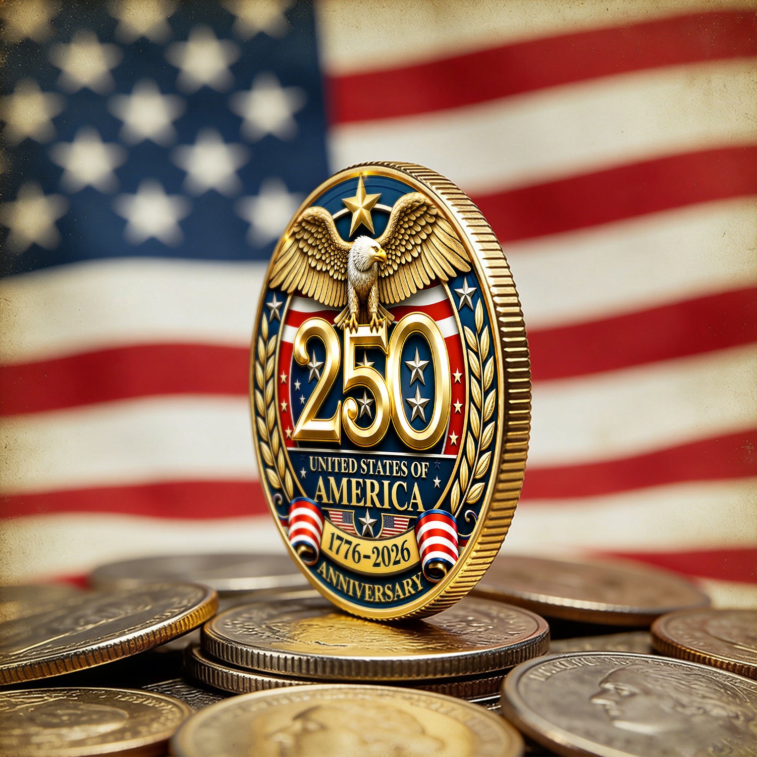 Custom USAF 250th Anniversary Challenge Coin Gift