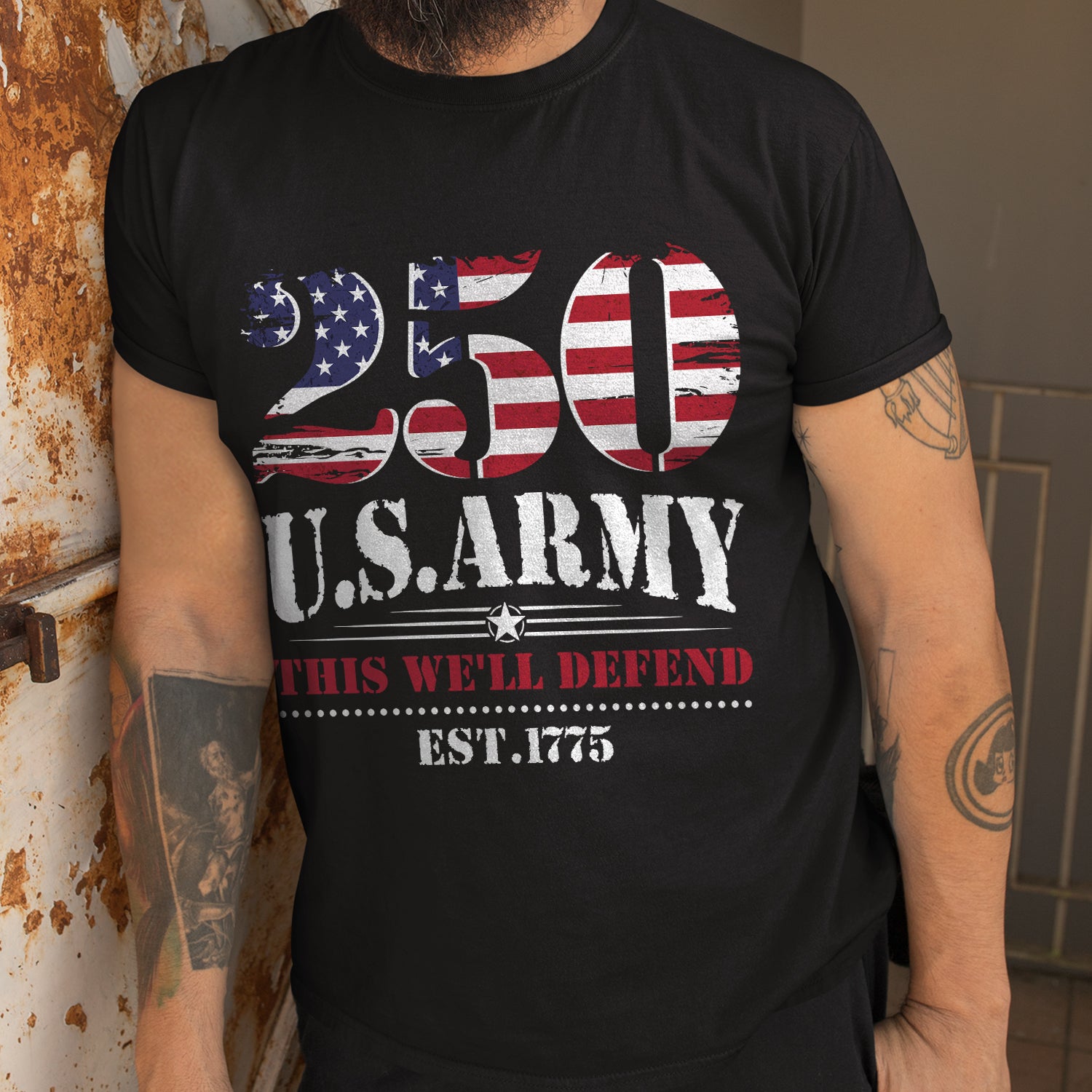 US ARMY 250 This We'll Defend Est 1775 Front T-Shirt