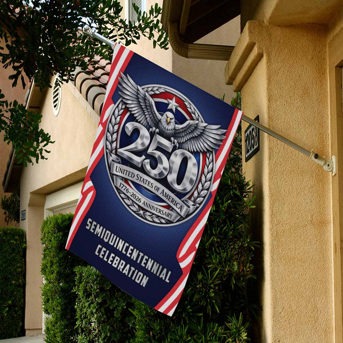 America 250 House Flag Semiquincentennial Anniversary