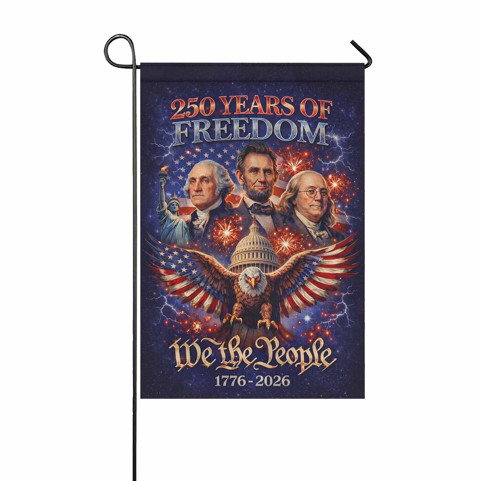 Patriotic Eagle Founding Fathers Garden Flag USA Independence Decor