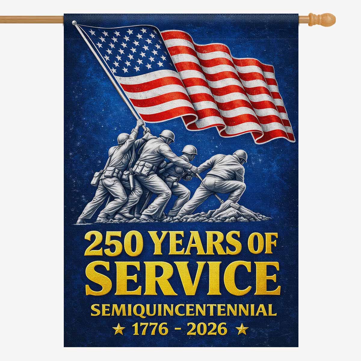 250 Years of Service House Flag Military Honor Flag