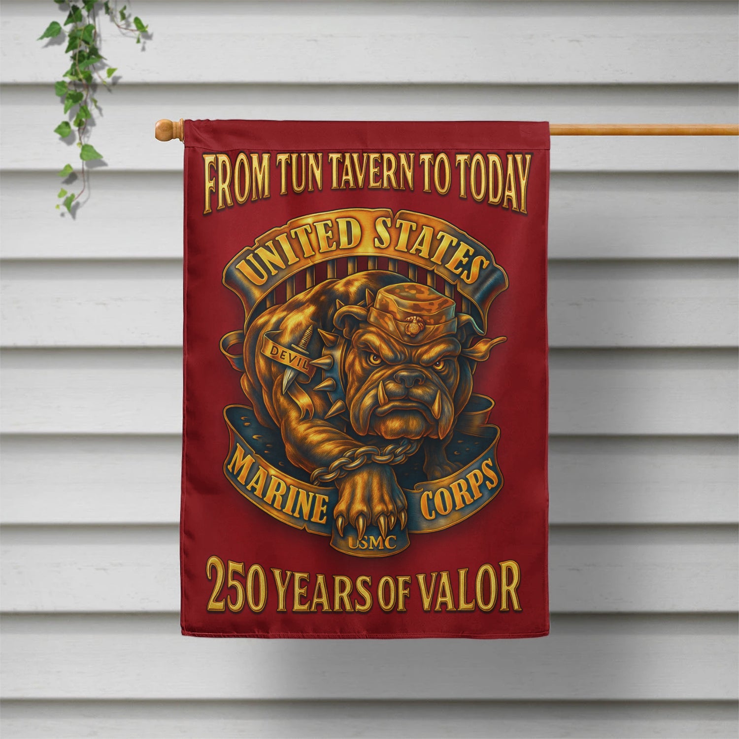 MARlNE From Tun Tavern To Today House Flag 28" x 40" Twin-Side Printing