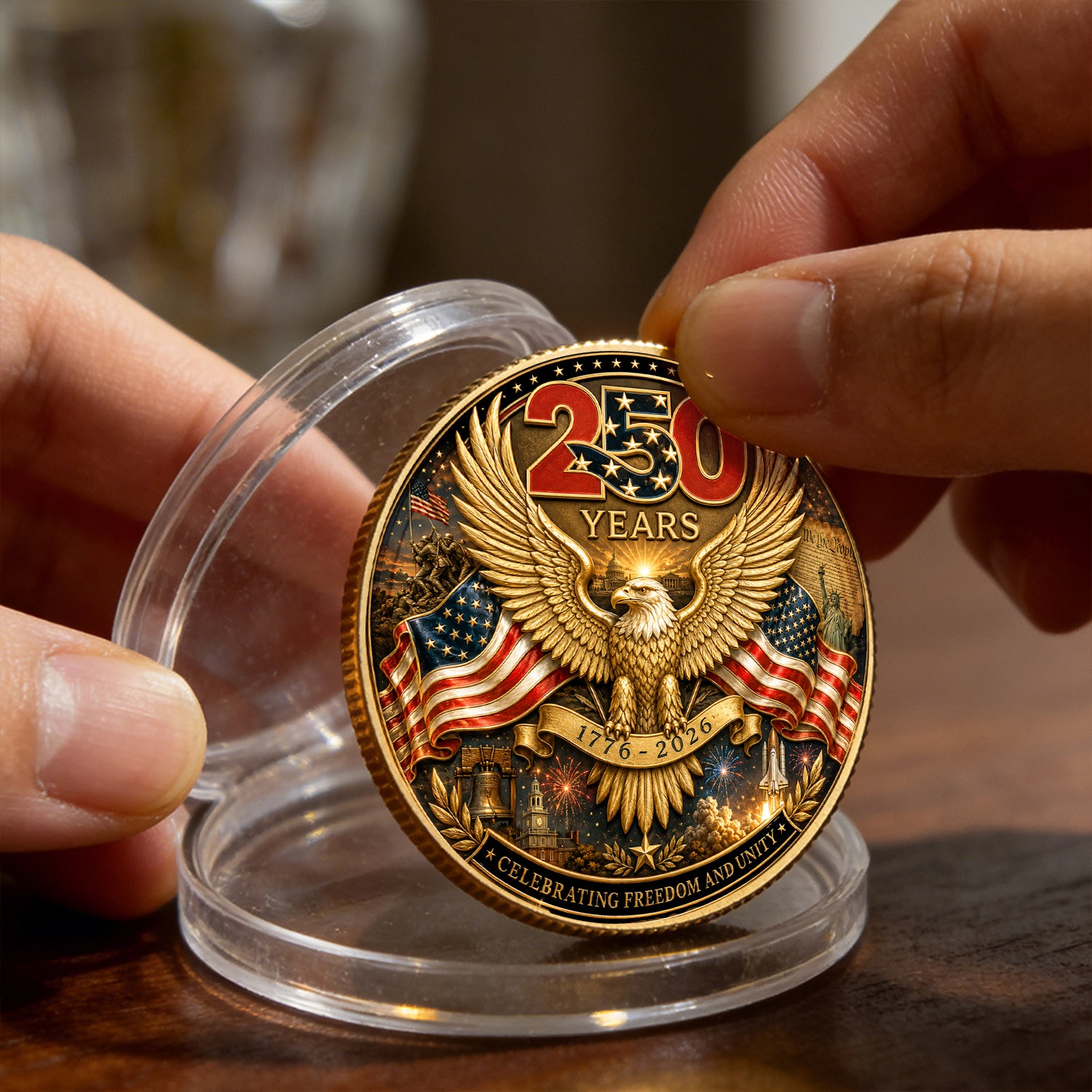 250 USA Years Of American Greatness Challenge Coin