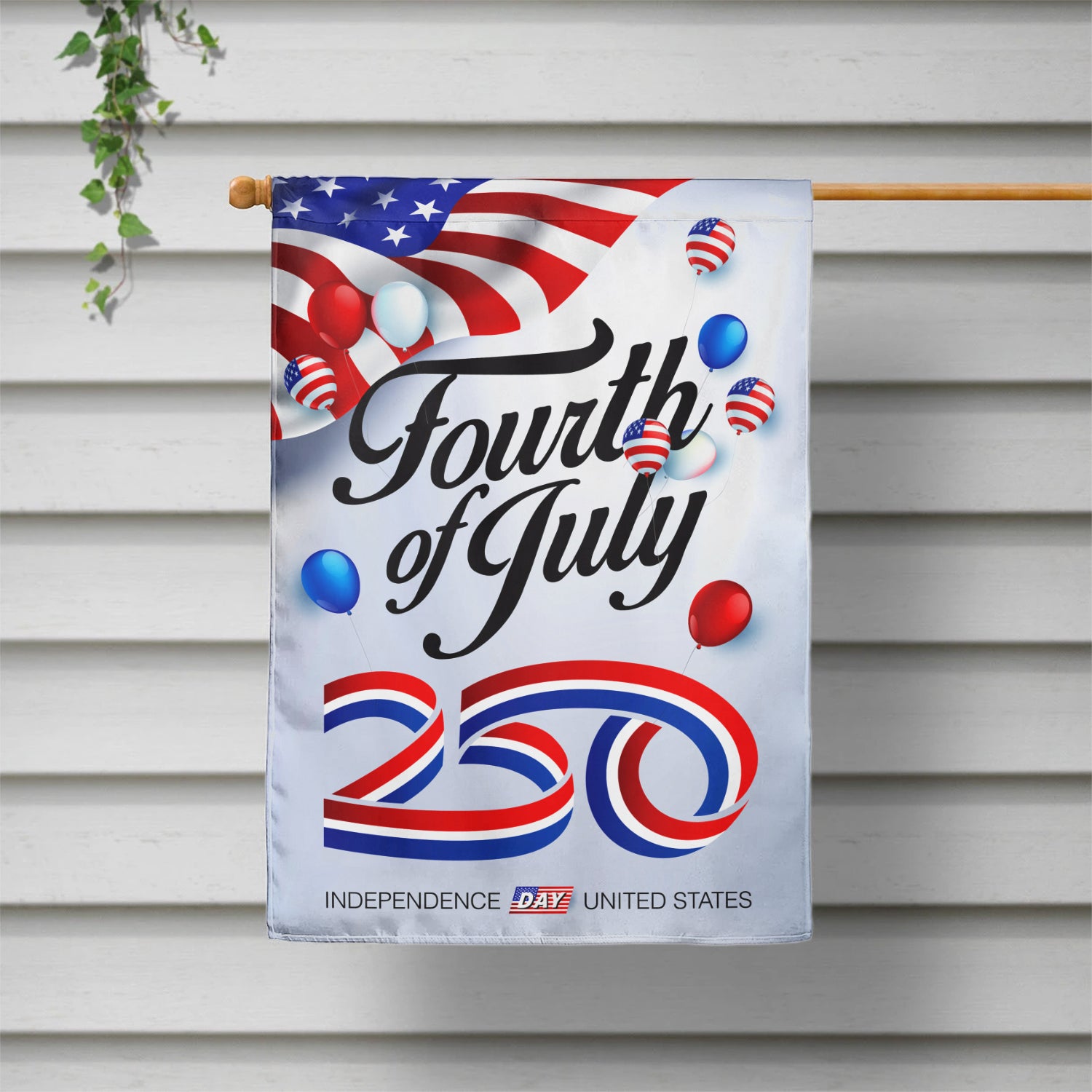 Fourth of July 250 House Flag 28''x40'' Twin-Side Printing