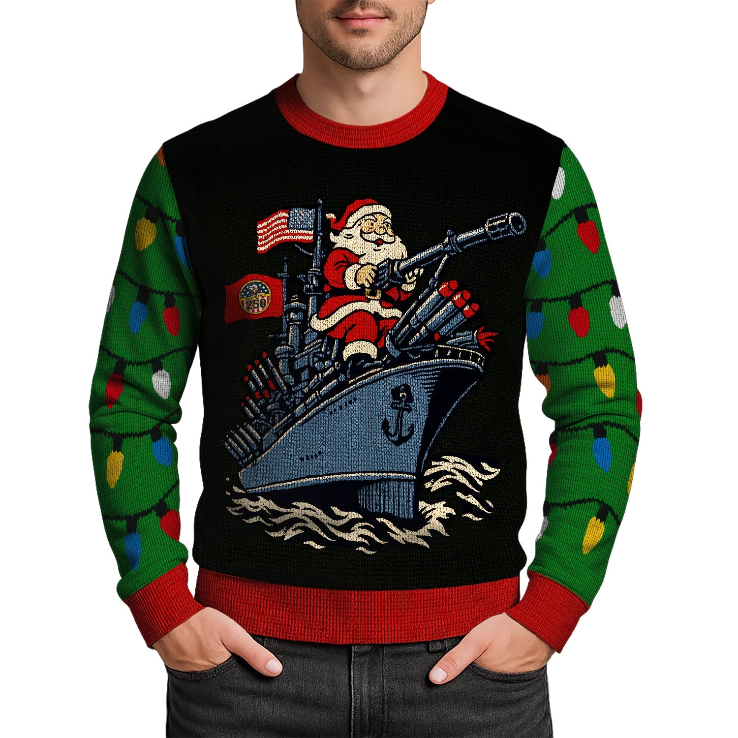 America's Navy A Legacy Of Valor Since 1775 Christmas Ugly Sweater