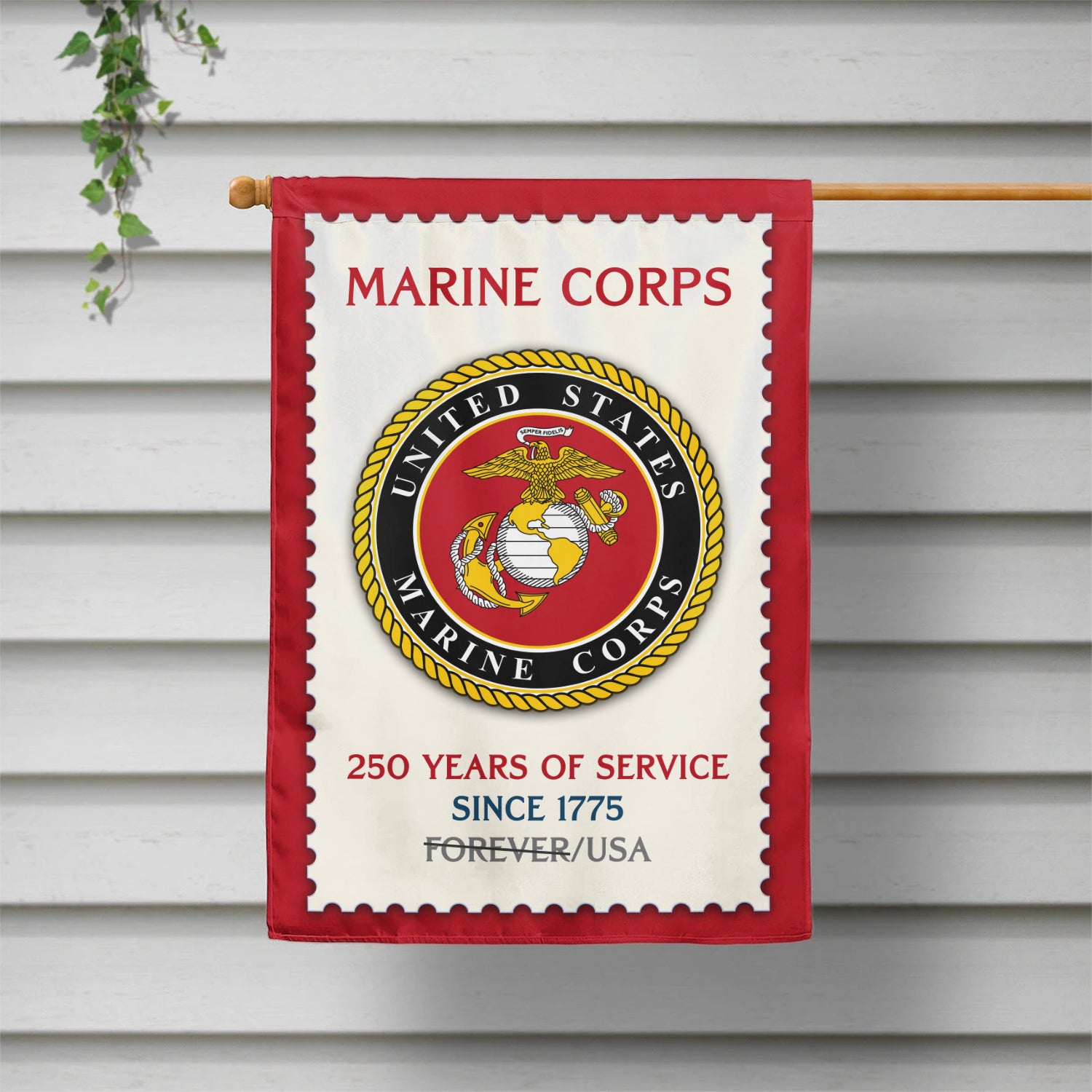 MARlNE 250 Years Of Service Since 1775 House Flag 28" x 40" Twin-Side Printing