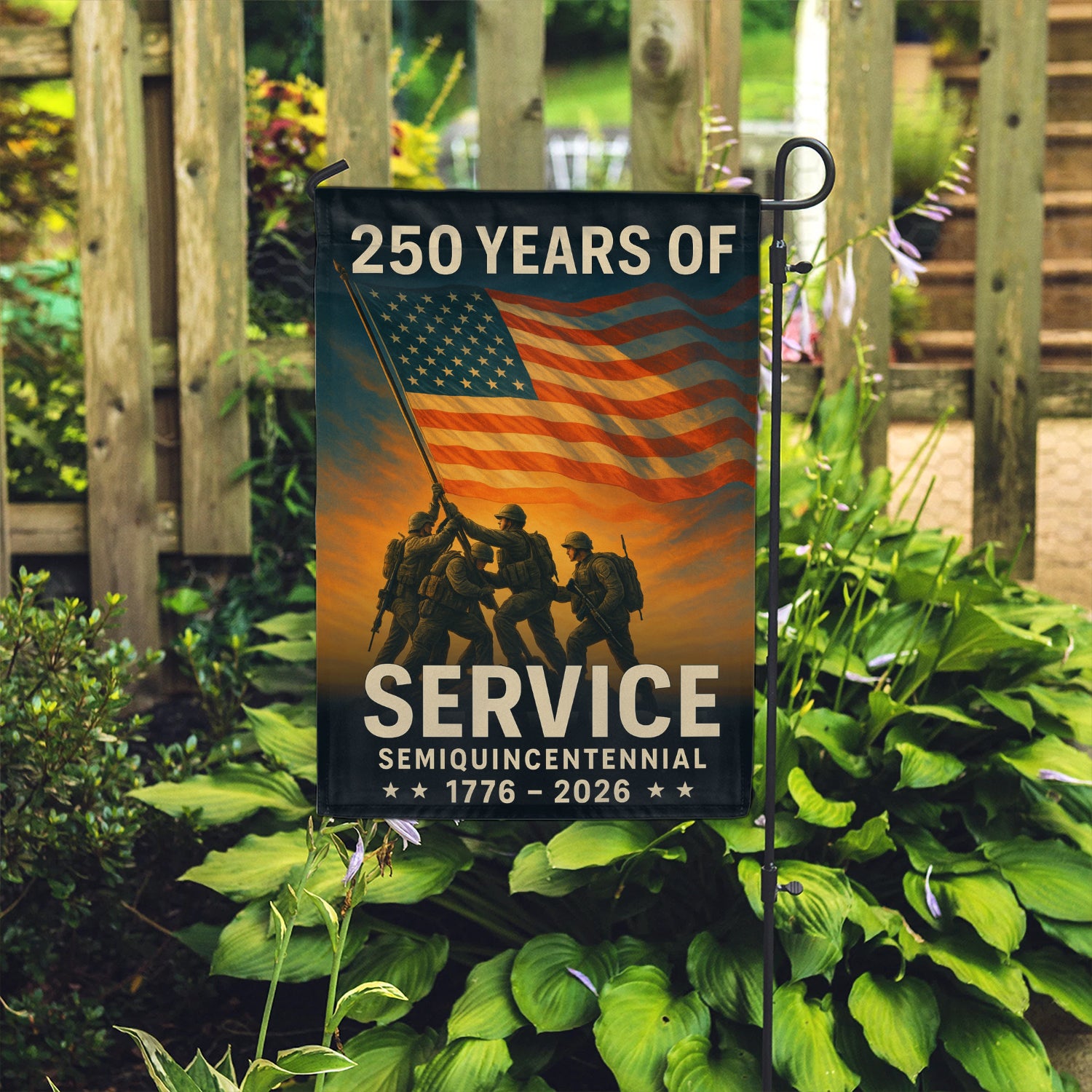 250 Years Of Service Garden Flag 12''x18'' Twin-Side Printing