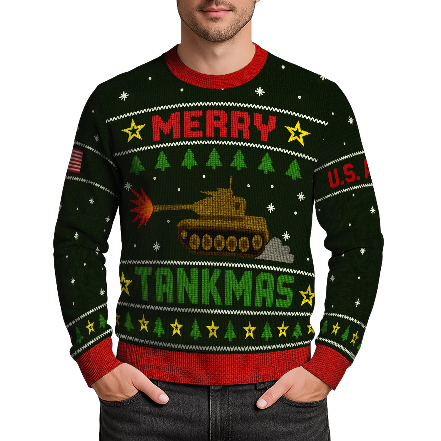 Merry Tankmas Christmas Ugly Christmas Sweater