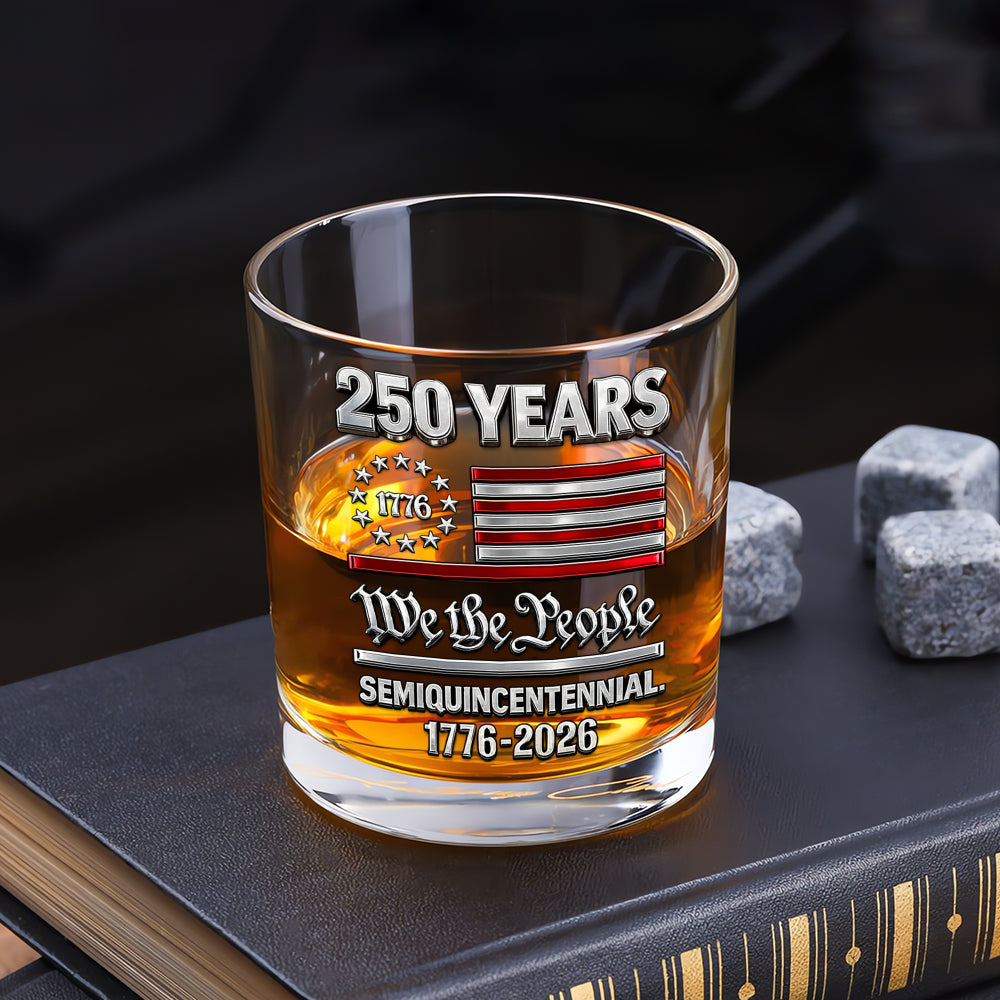 American Pride Whiskey Glass USA 250 Collector Gift