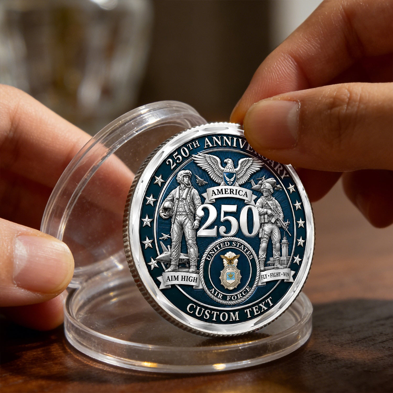 Custom Air Force 250th Anniversary Challenge Coin Gift