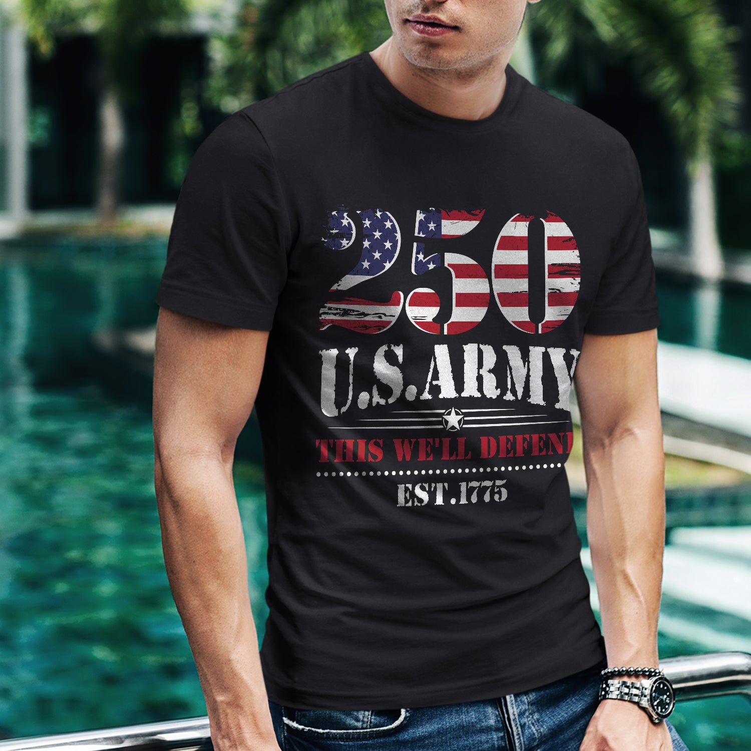 US ARMY 250 This We'll Defend Est 1775 Front T-Shirt