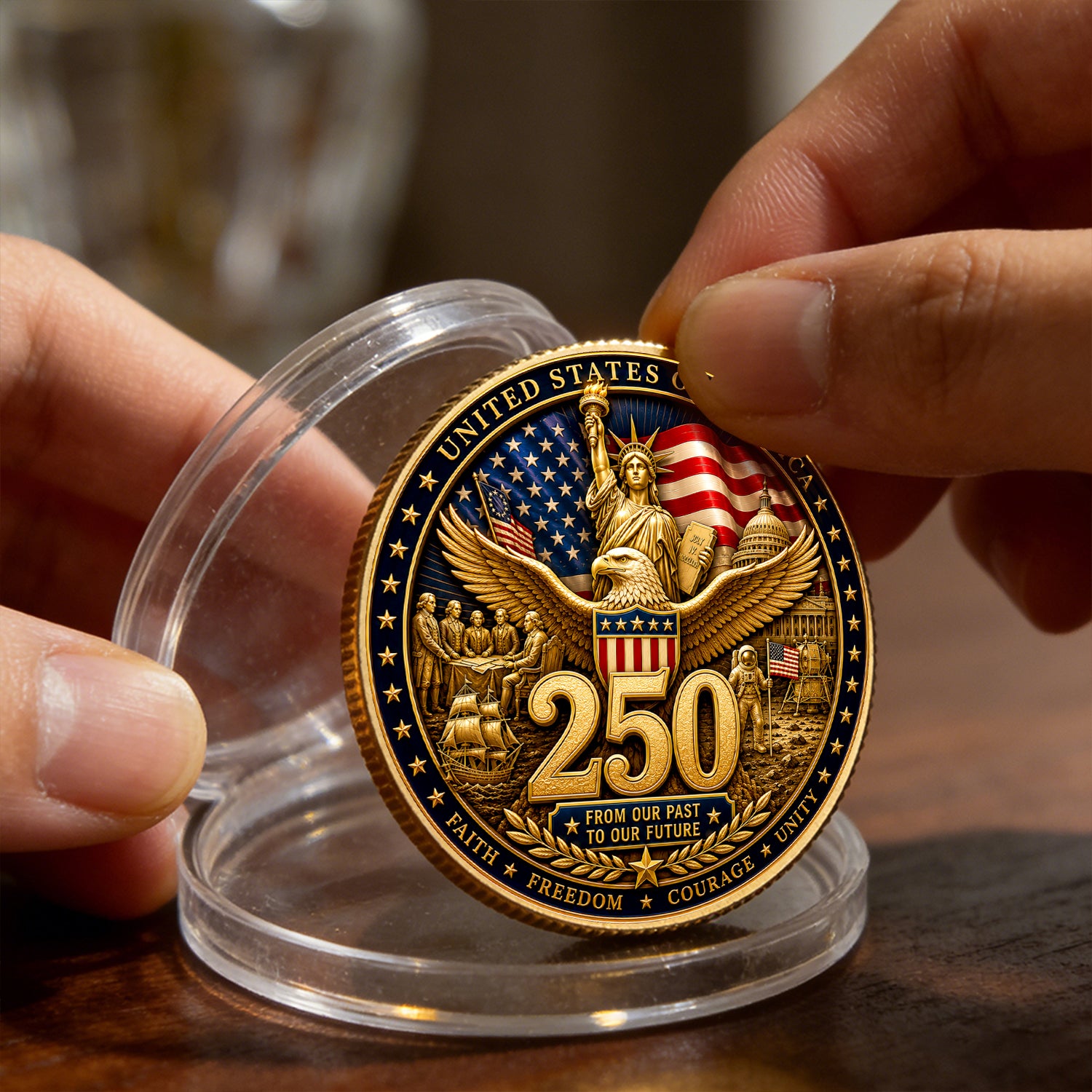 Custom USAF Coin Patriotic Veteran Tribute