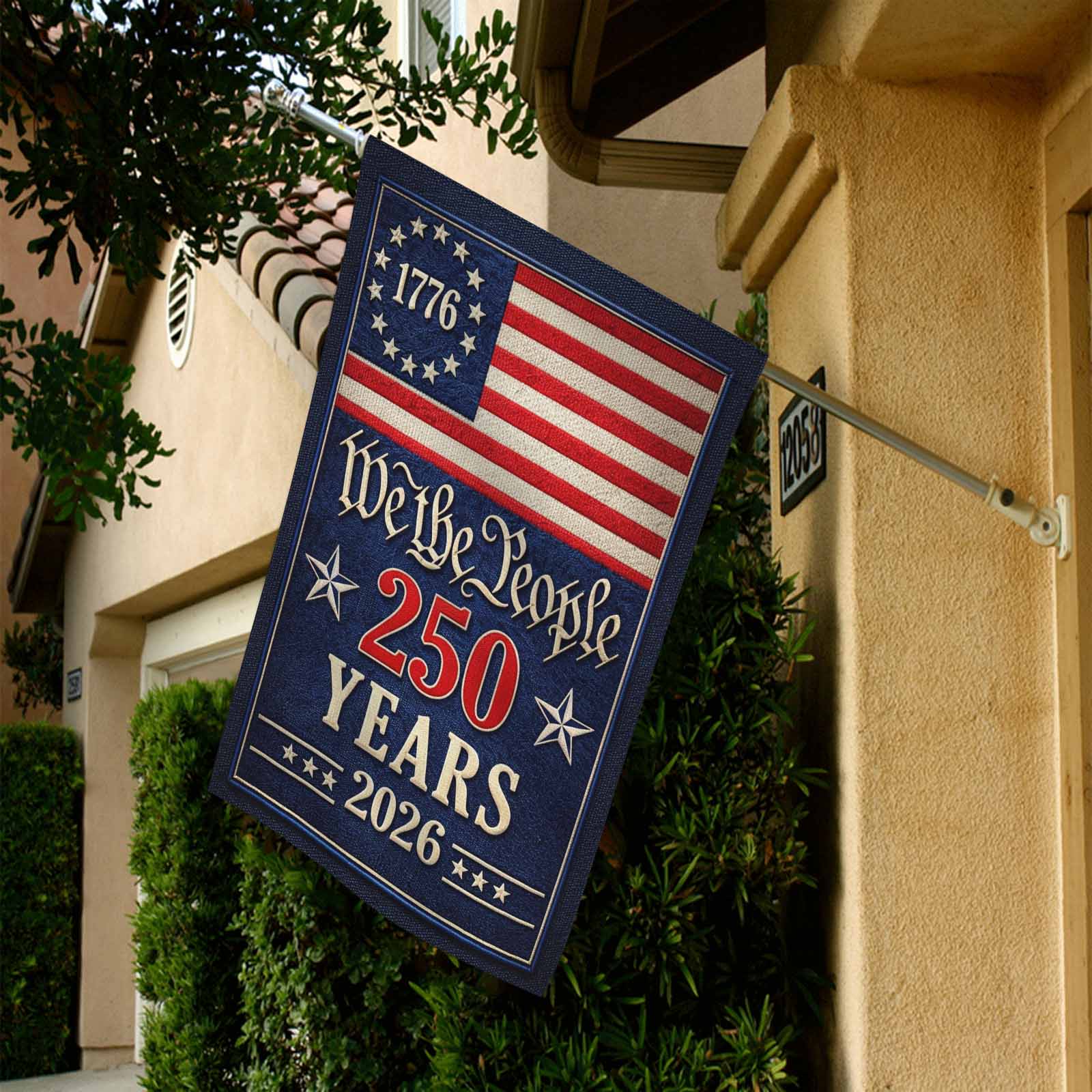We The People 250 Years Garden Flag Patriotic 1776-2026 America Flag Decor