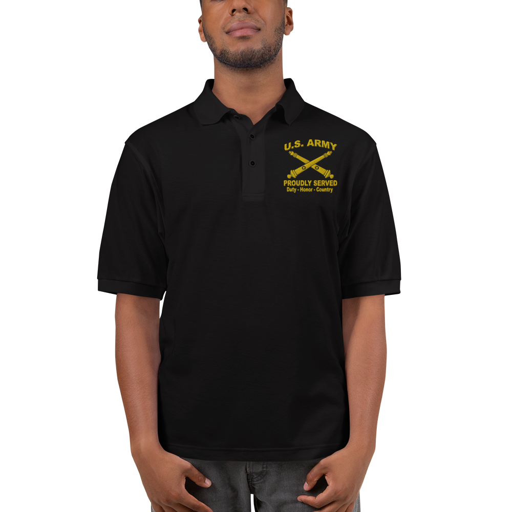 Custom US Army Ranks, Insignia Core Values Embroidered Port Authority Polo Shirt