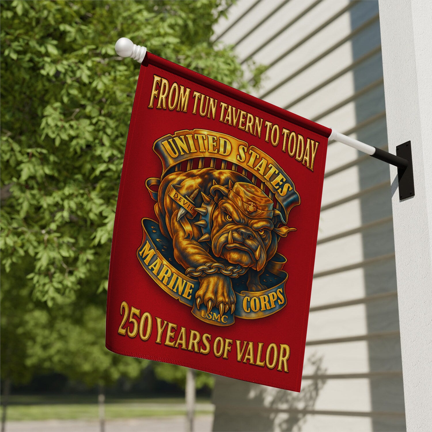 MARlNE From Tun Tavern To Today House Flag 28" x 40" Twin-Side Printing