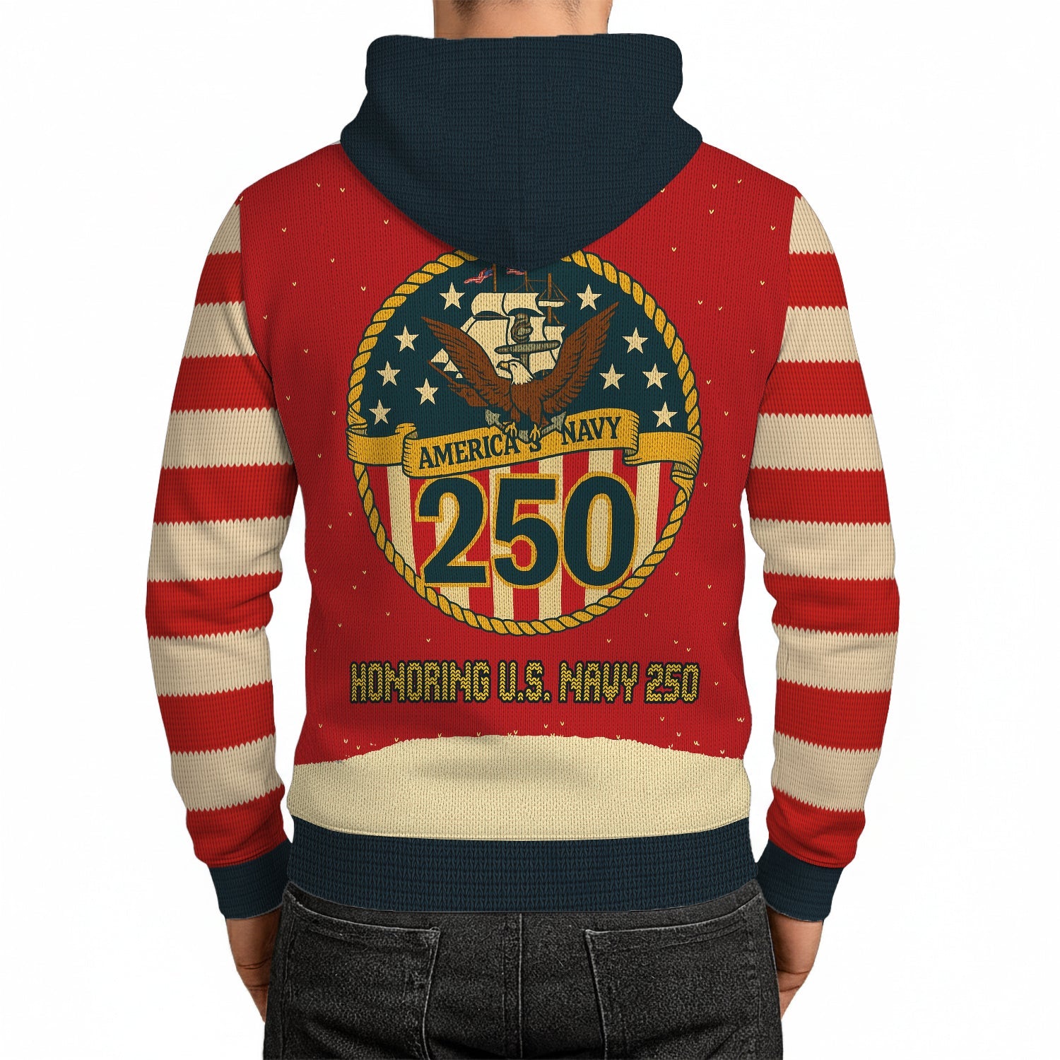 Honoring US Navy 250 Hoodie 3D All Over Print