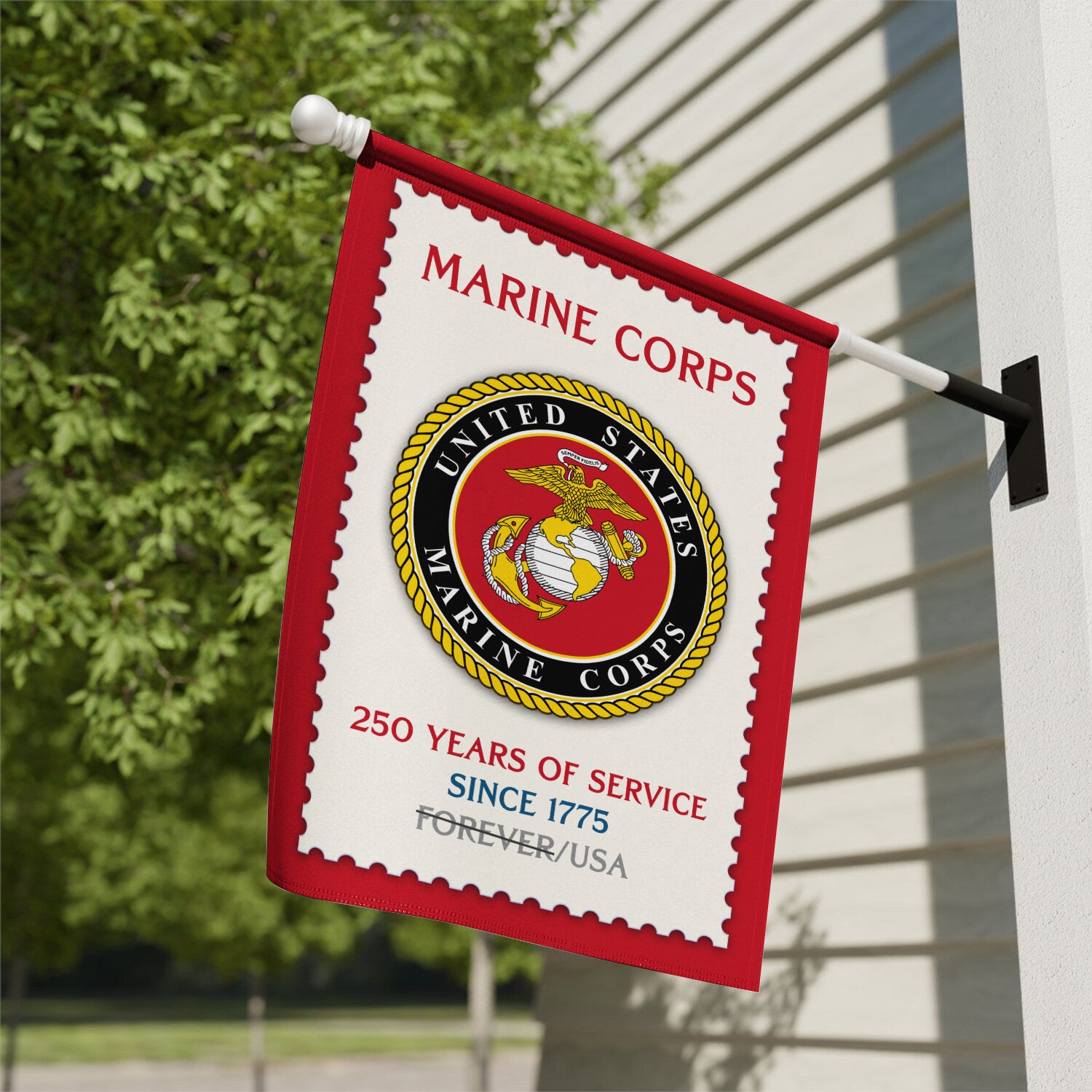 MARlNE 250 Years Of Service Since 1775 House Flag 28" x 40" Twin-Side Printing