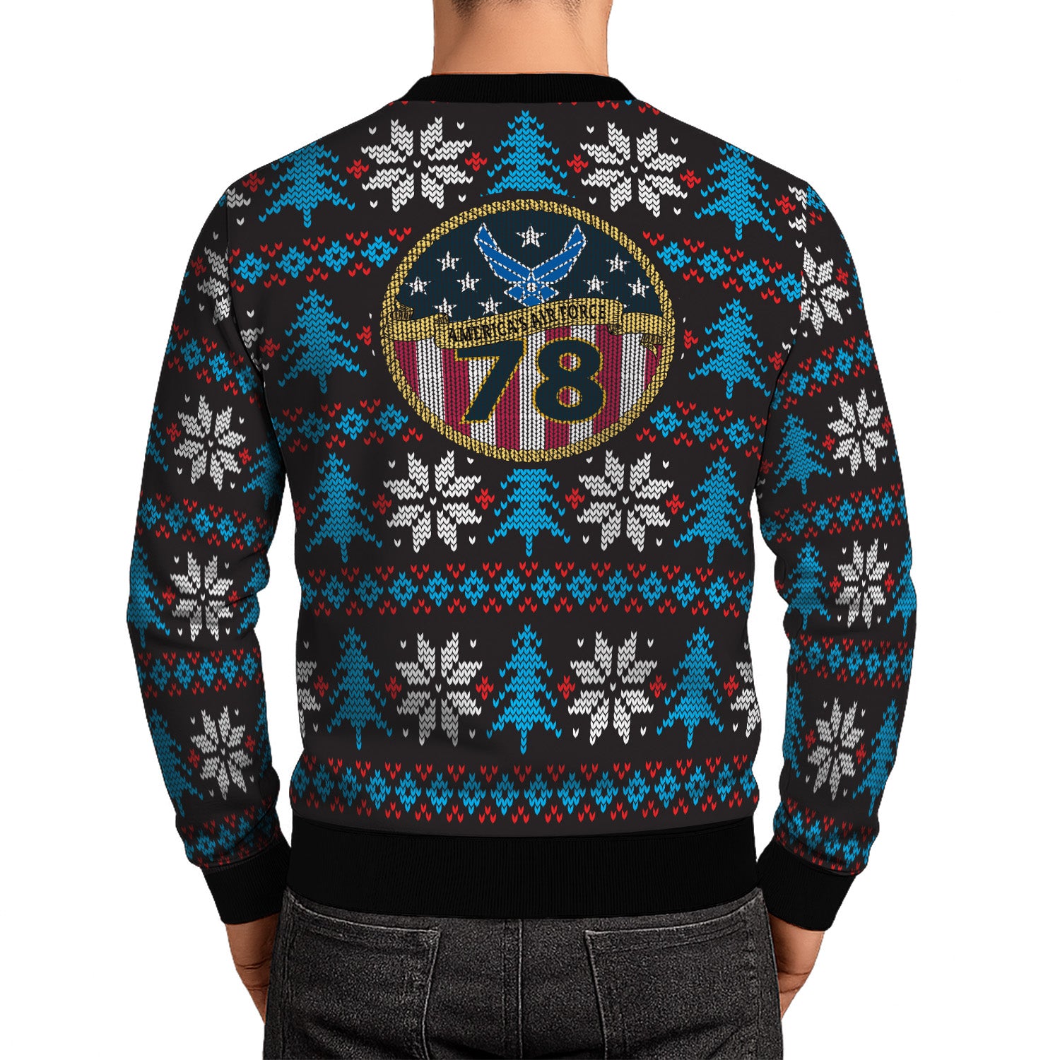 US Air Force 78th Anniversary Ugly Christmas Sweater for Women Men