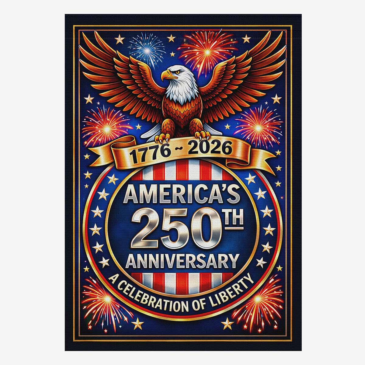 America 250 House Flag – 250th Anniversary Celebration of Liberty Patriotic Decor