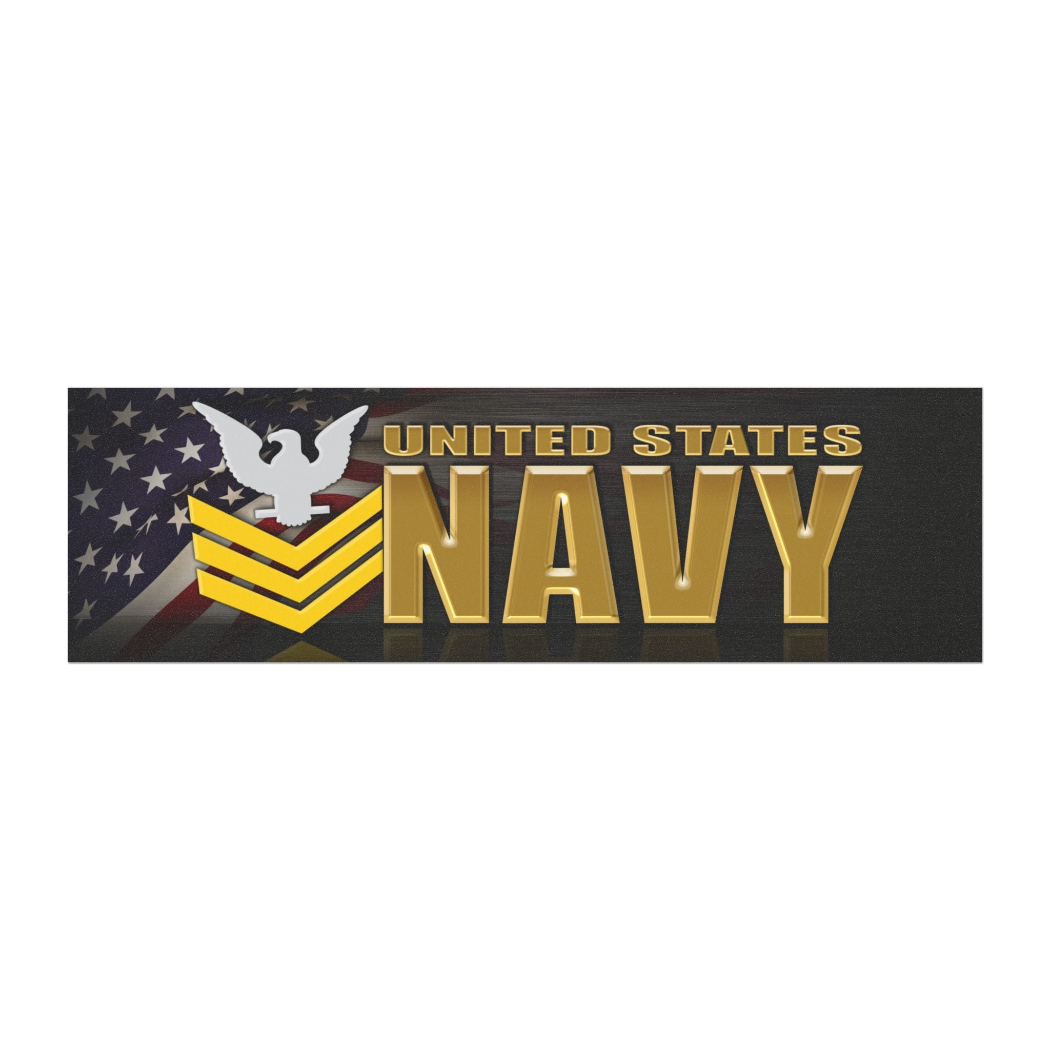 US Navy E-6 Petty Officer First Class E6 PO1 Gold Stripe Collar Device Car Magnets