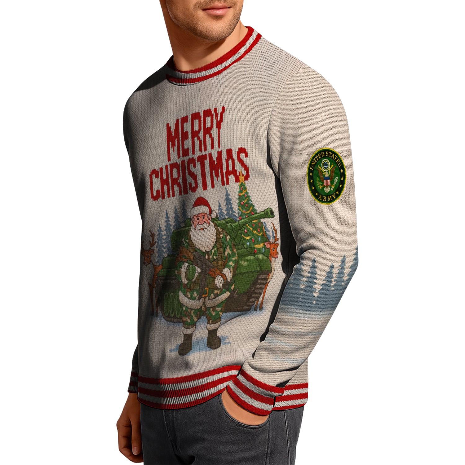 US Army Merry Christmas Ugly Christmas Sweater