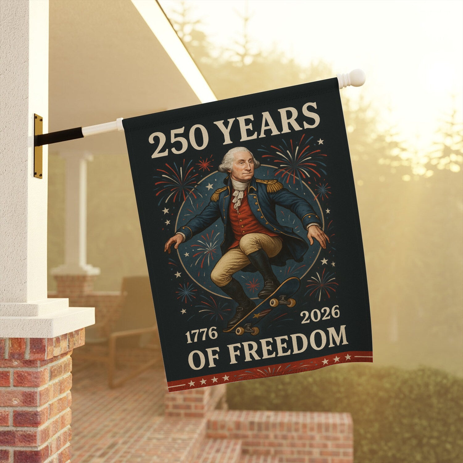 250 Years Of Freedom House Flag 28''x40'' Twin-Side Printing