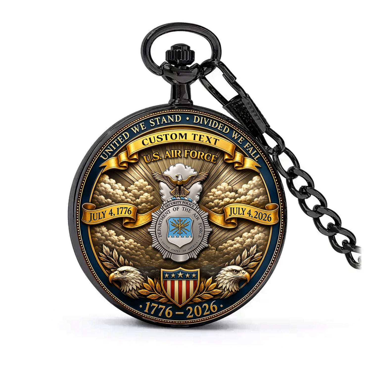 Personalized US Air Force Veteran Pocket Watch Custom Gift