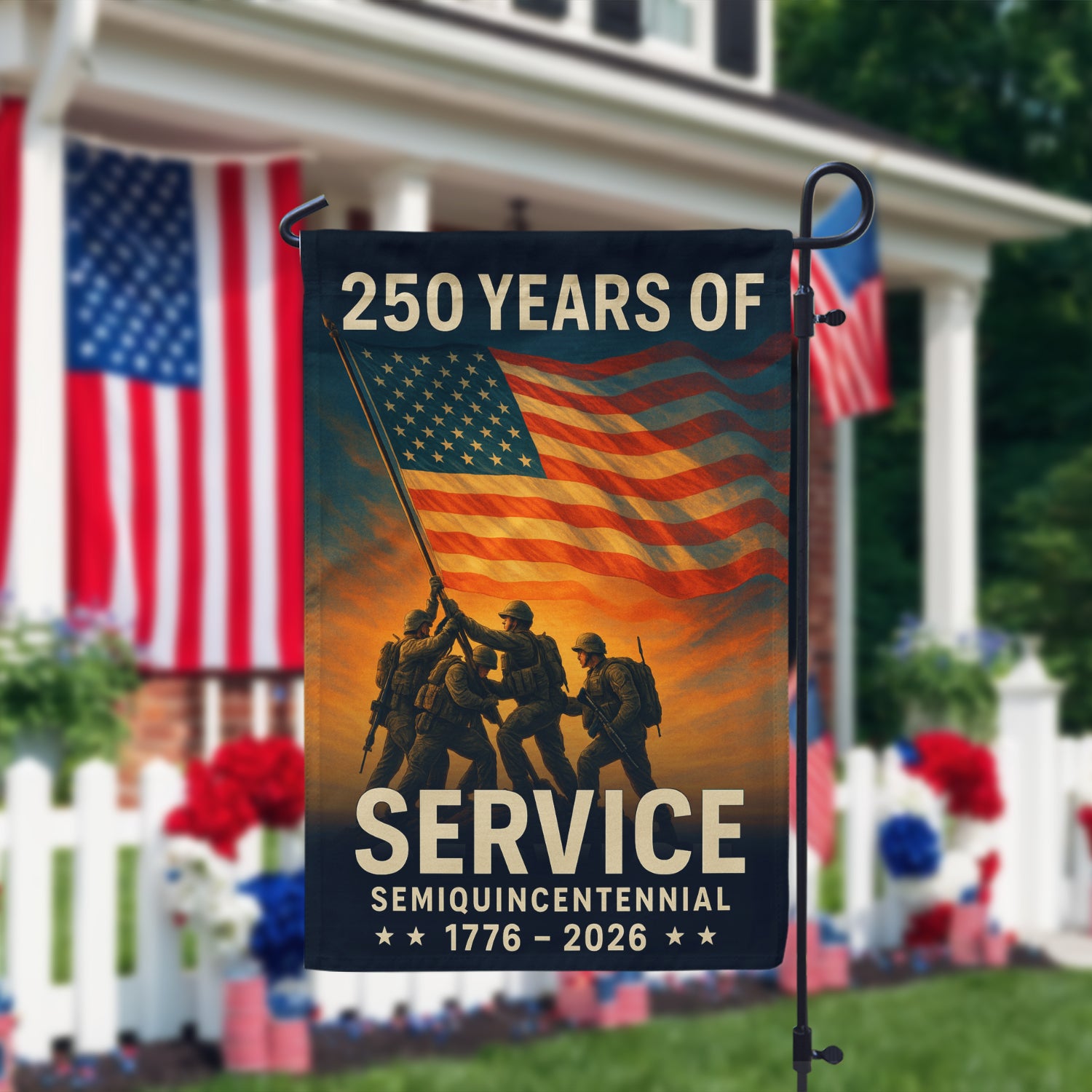 250 Years Of Service Garden Flag 12''x18'' Twin-Side Printing