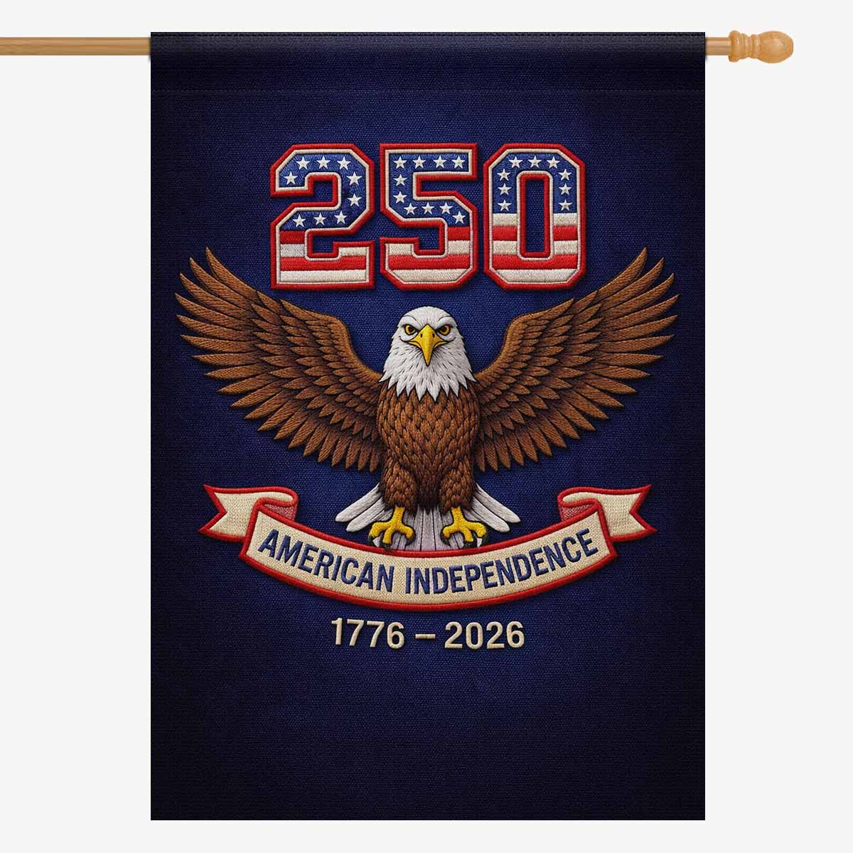 America 250 House Flag Patriotic Eagle American Independence 1776-2026 USA Outdoor Flag