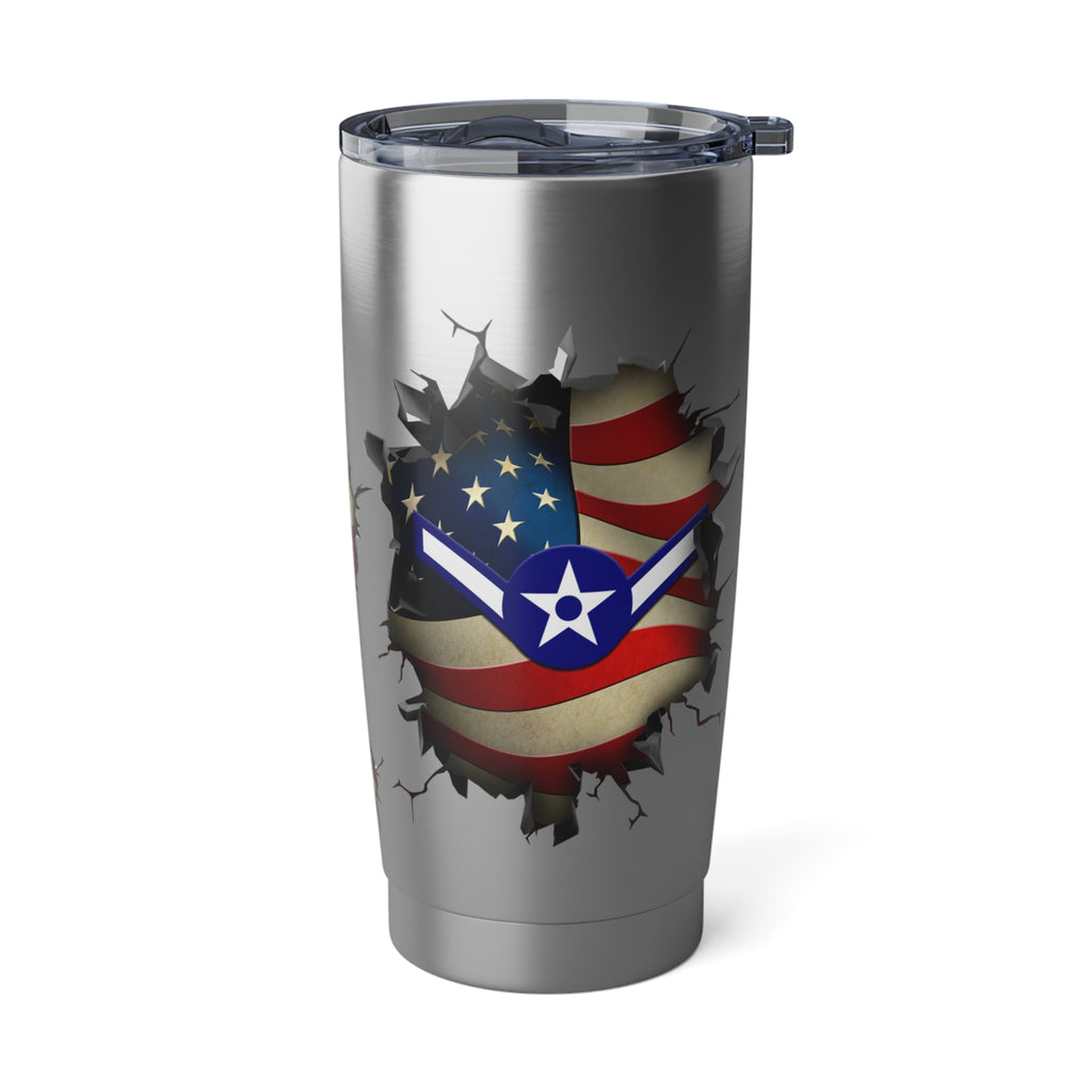 US Air Force E-2 Airman Amn E2 Ranks Enlisted Airman Rank 3D Break Effect Vagabond 20oz Tumbler