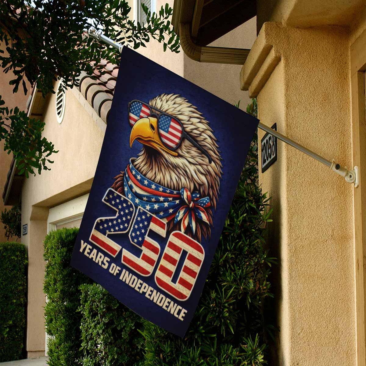 America 250 House Flag 250 Years of Independence Patriotic Eagle 1776-2026 Banner