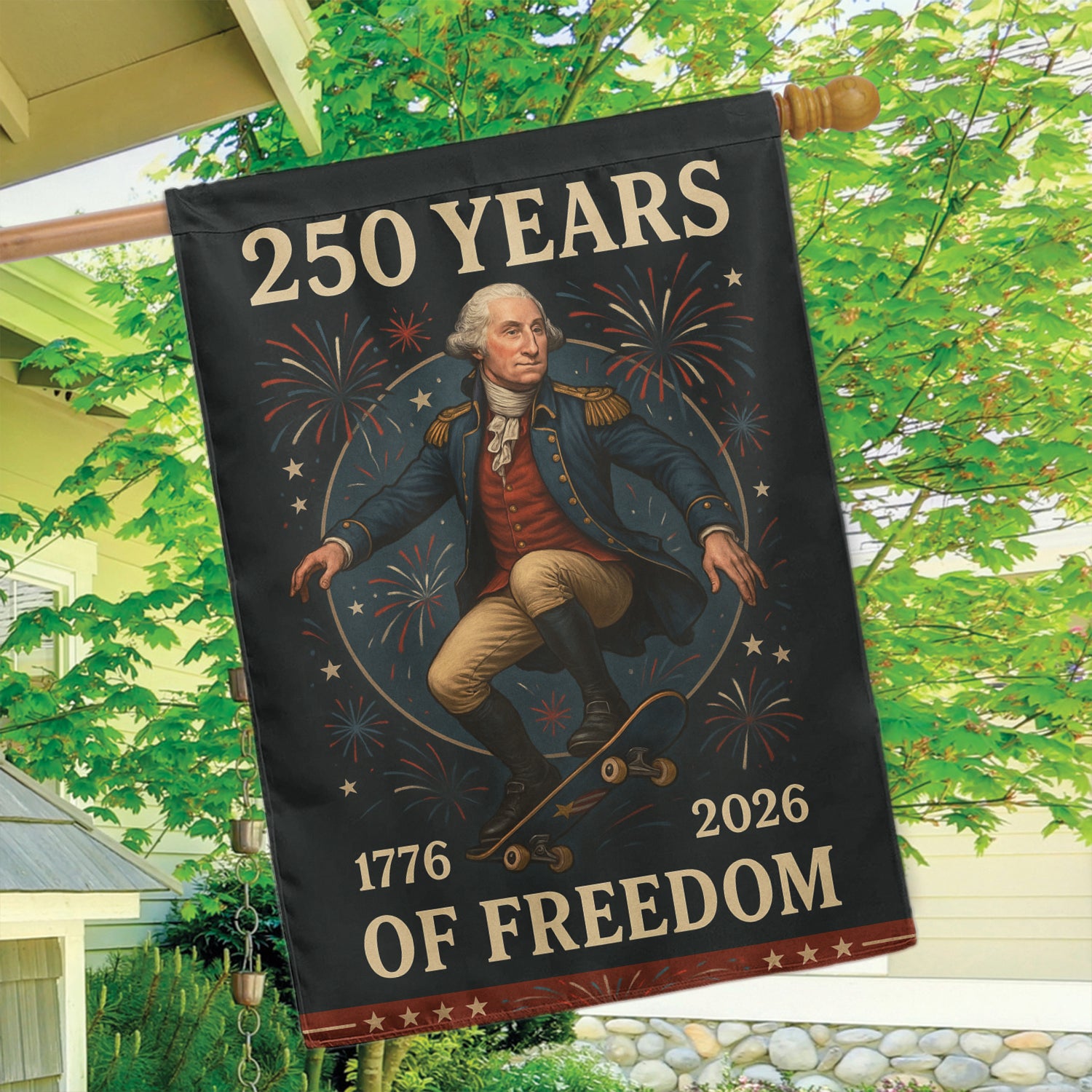 250 Years Of Freedom House Flag 28''x40'' Twin-Side Printing