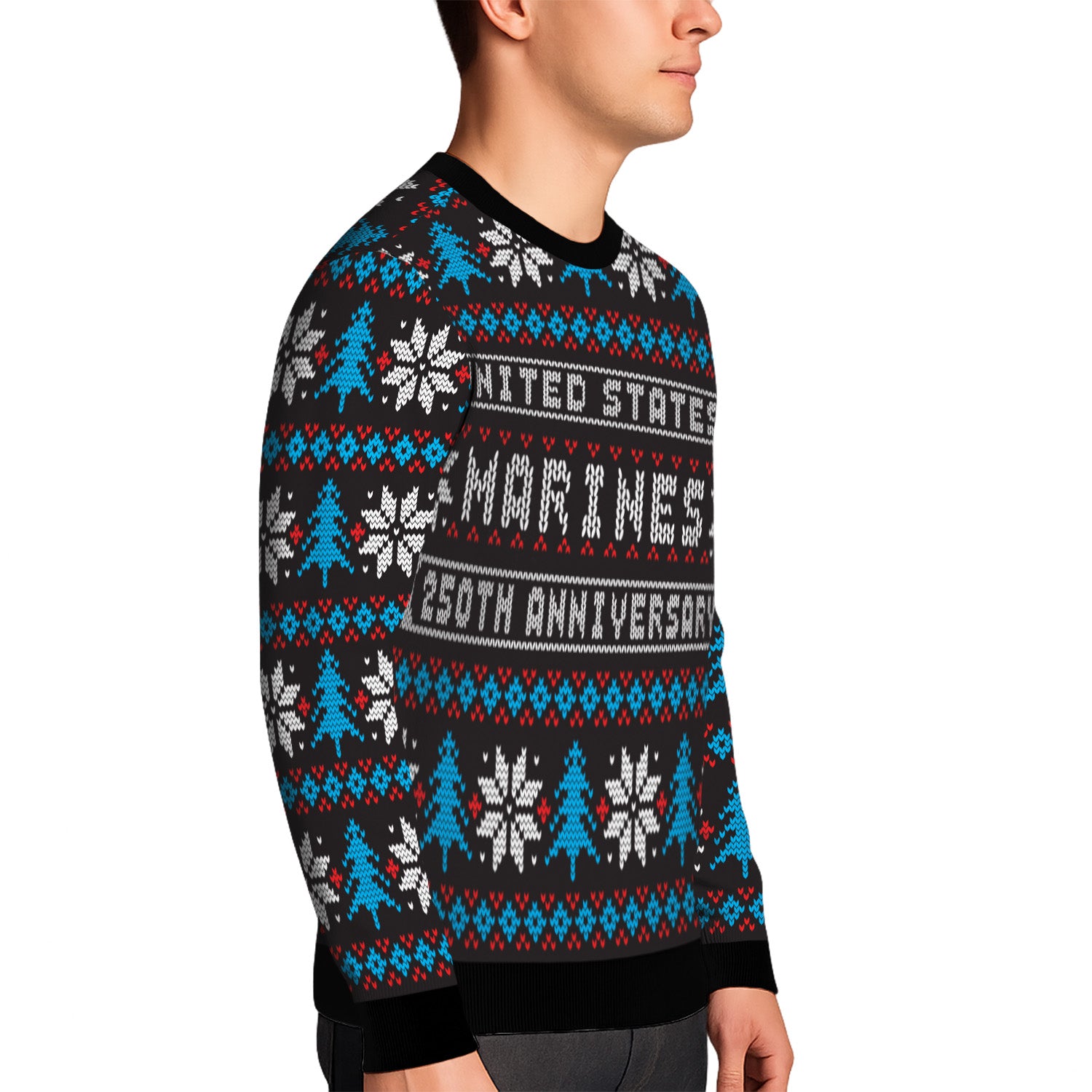 USMC 250th Anniversary Ugly Christmas Sweater for Women Men