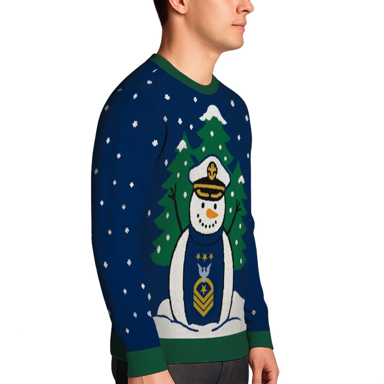 Personalized US Navy Christmas Ugly Sweater TUST16