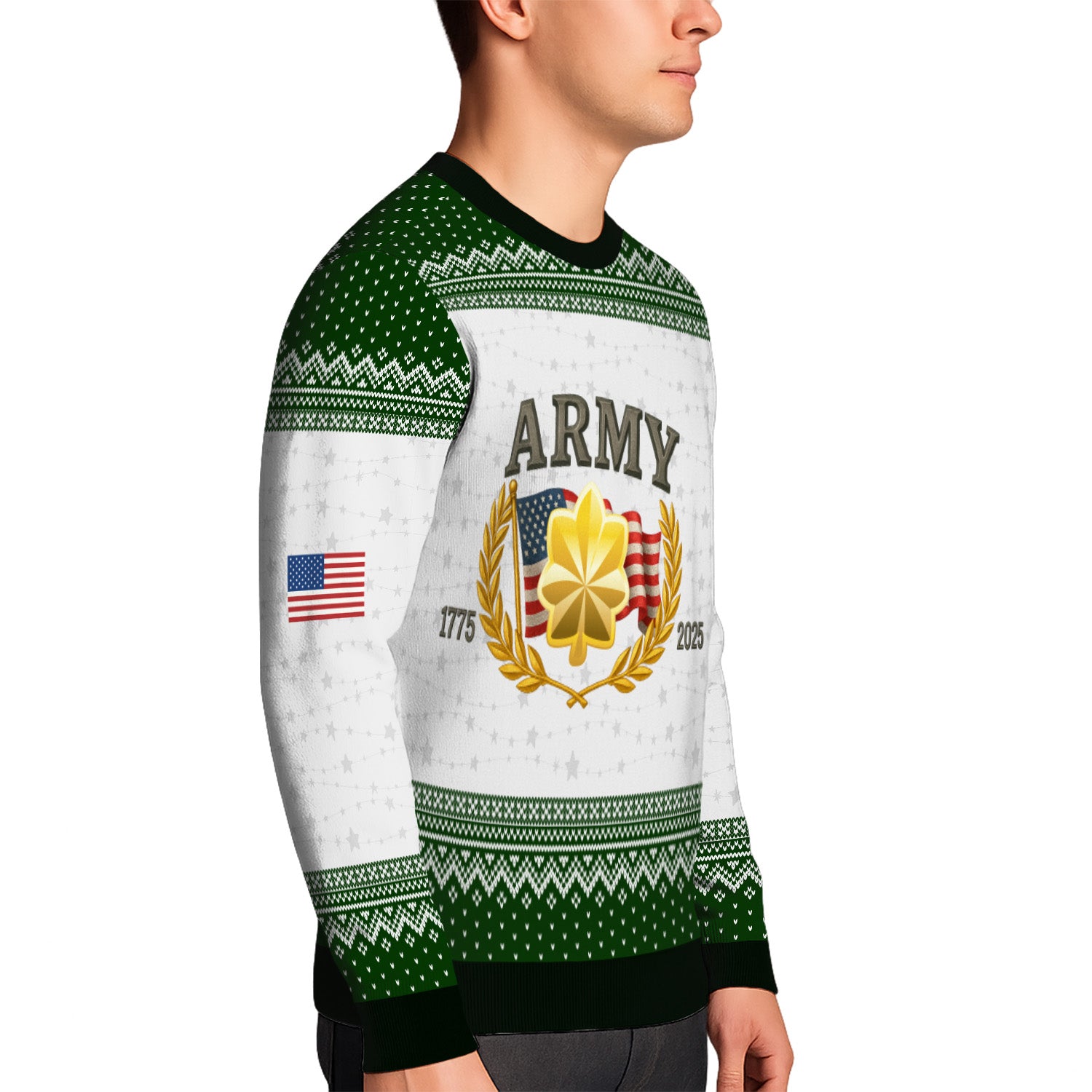Personalized US Army Ugly Christmas Sweater TUST09