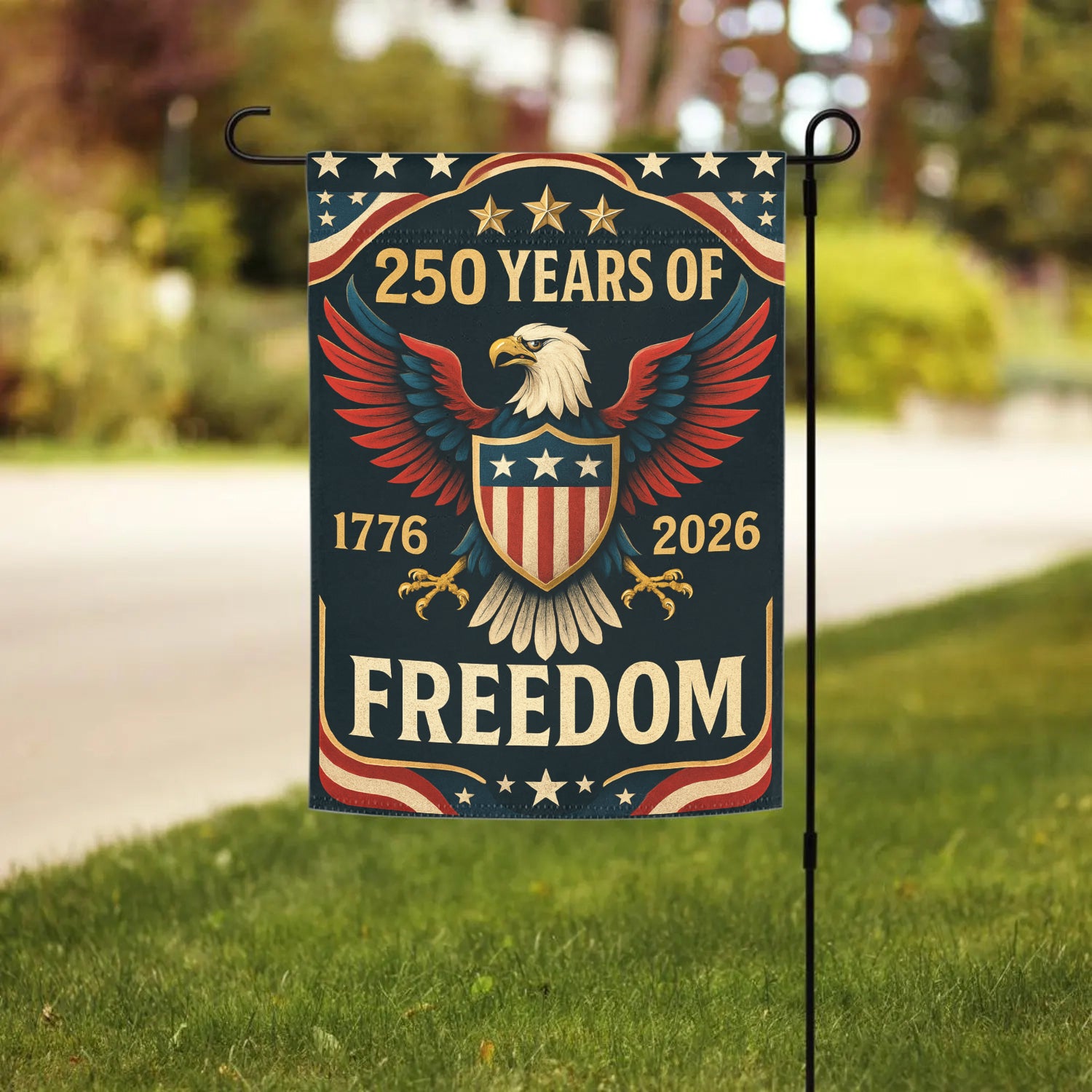 250 Years Of Freedom Garden Flag 12''x18'' Twin-Side Printing